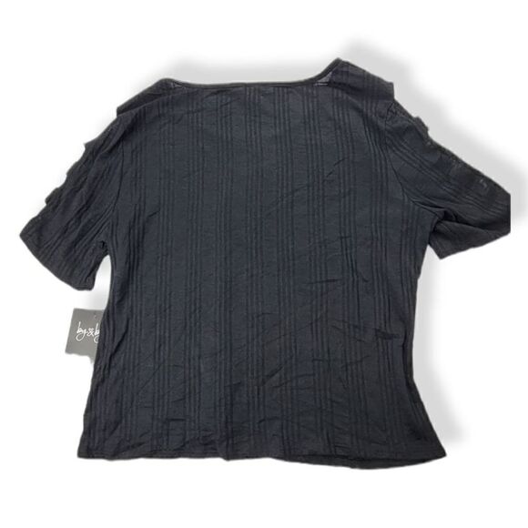 By & By Ribknit Black Top with necklace XXL - Picture 2 of 2